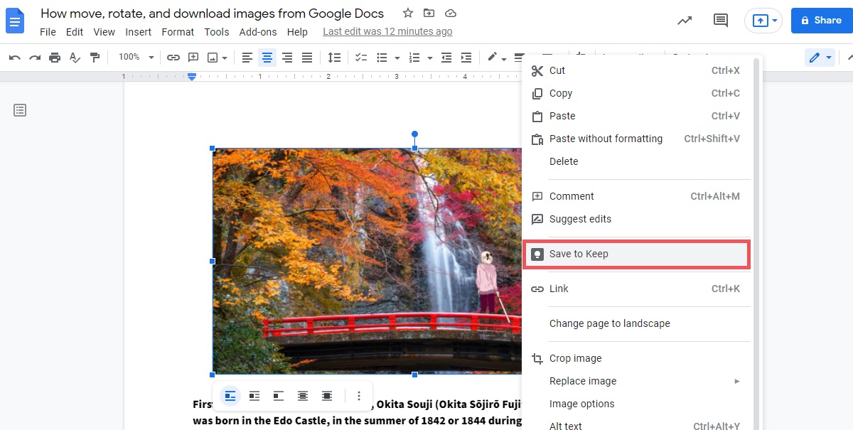 haga clic con el botón derecho en su imagen y luego haga clic en Guardar para mantener