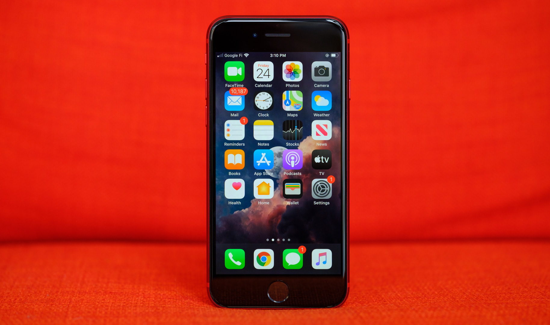 pantalla de inicio del iPhone SE