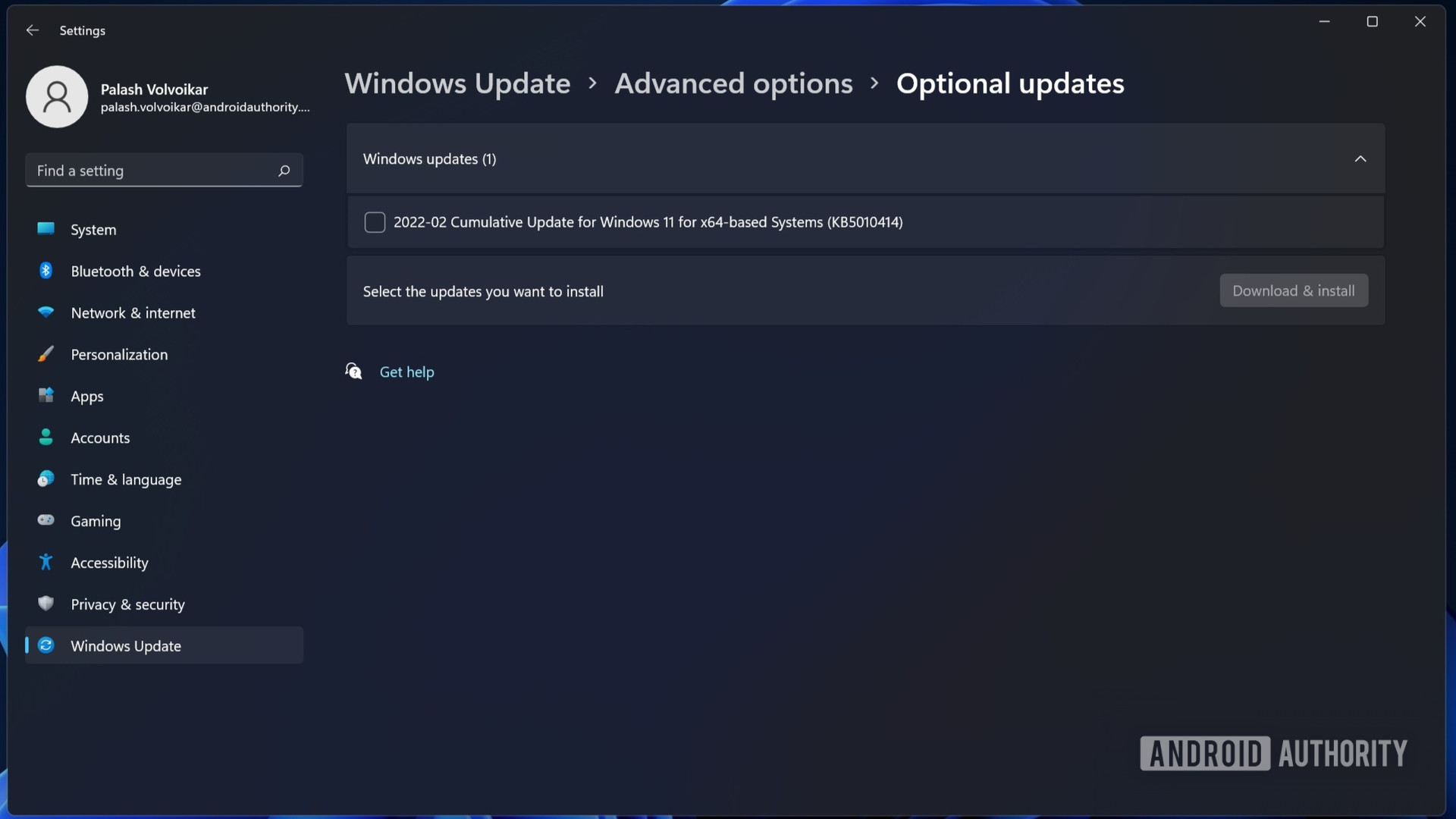 Actualizaciones opcionales de Windows 11