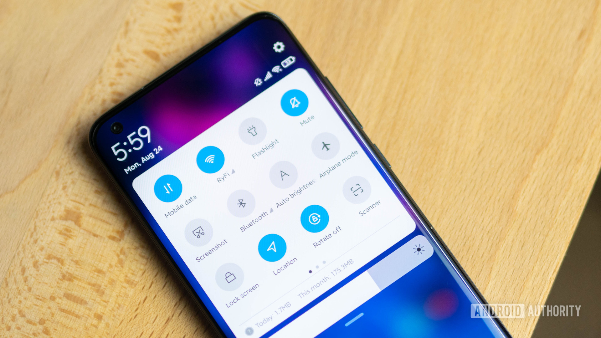Menú desplegable de configuración ultra rápida de Xiaomi Mi 10