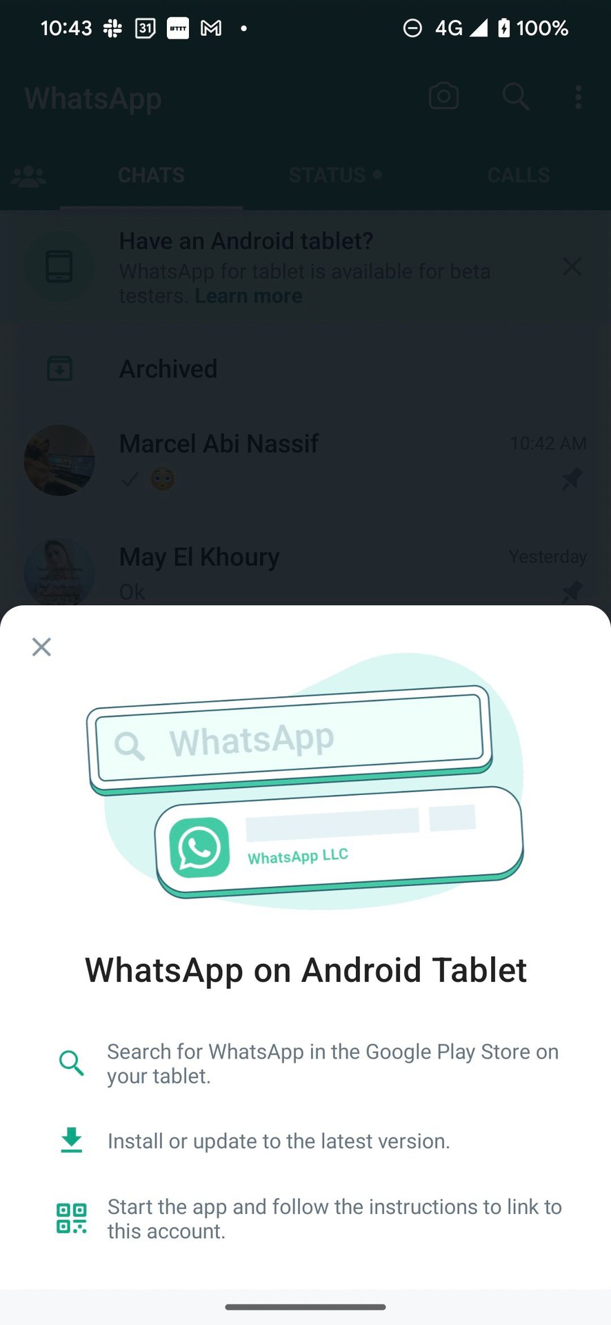 WhatsApp para tableta android 2 WhatsApp para tableta android 2