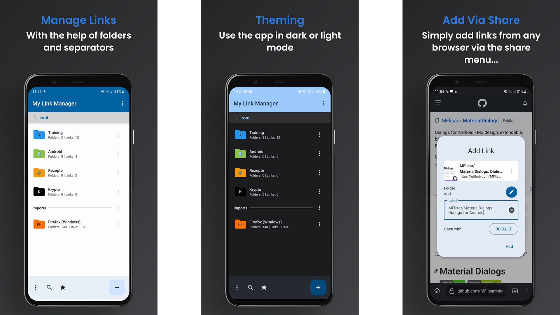 Captura de pantalla de My Link Manager 2022