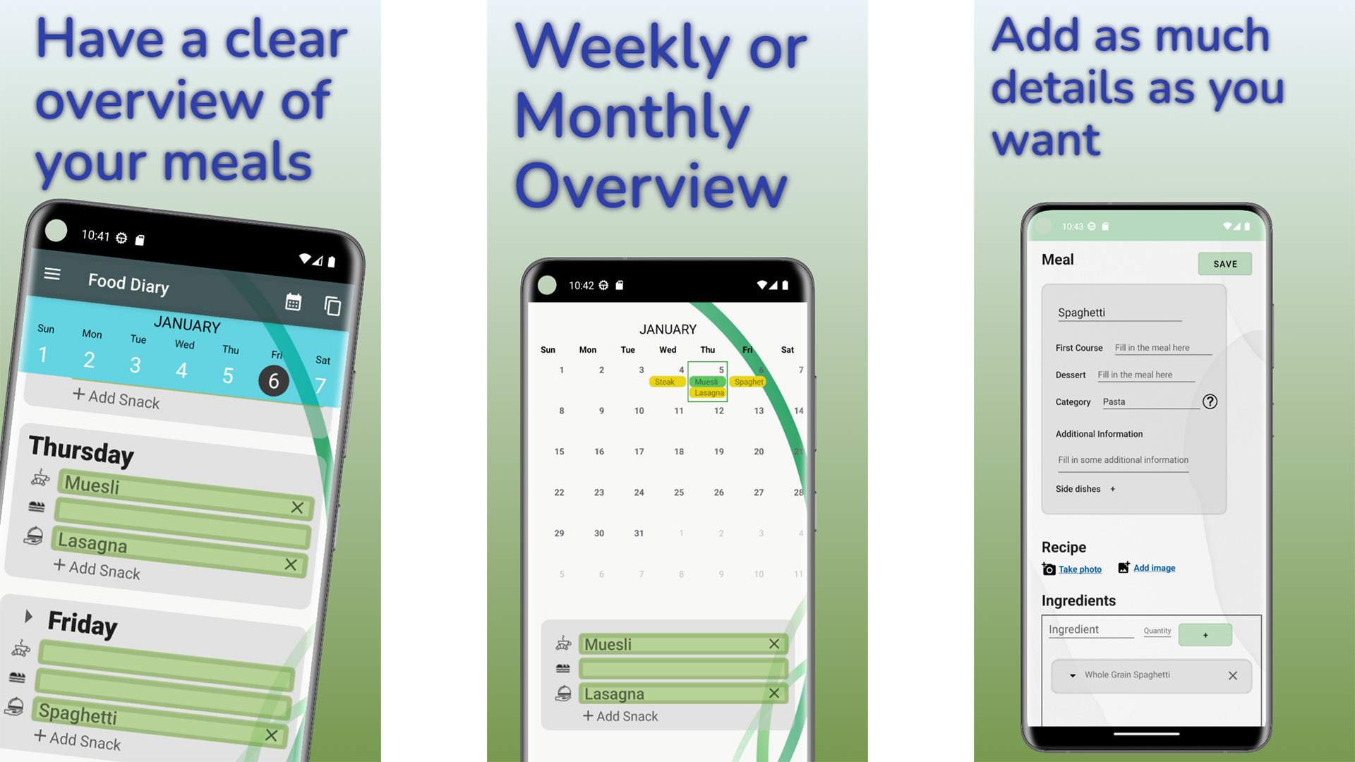 Diario de registro de alimentos captura de pantalla 2023